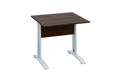 EPK 18 - 8  stůl kancelářský, kovová podnož bílá, deska 18 mm, široký 800 mm, ořech královský